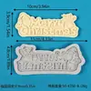 Molde para Hornear Navidad Feliz Navidad Molde de Silicona Mousse Pastel Molde de Silicona Líquida