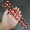 Doudoujia Uñas Postizas Ultra Cortas Estilo Francés Blanco Parches de Uñas Portables Color Nude Uñas Pre-Hechas Uñas Postizas Mayoreo