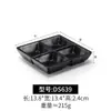 Platos Pequeños de Melamina para Sazonar y Untar en Barbacoas, Platos de Plástico Divididos con Dos o Tres Compartimentos, Platos para Snacks, Recipientes para Salsas para Uso Comercial