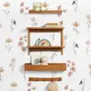 Br7026C Rosa Suave Francés Floral Acuarela Estilo Princesa Habitación de Niña Pared de Fondo de Mesita de Noche Pegatina Decorativa Romántica de Pared