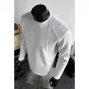 Sudadera de peso pesado, camiseta de manga larga deconstruida de corte holgado para hombre, adecuada para primavera y otoño, camiseta base de capa interior, estilo patchwork, hecha de algodón de alta calidad