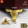 Protectores de esquina metálicos transfronterizos, escuadras de esquina de aleación de zinc, accesorios de ferretería para cajas de almacenamiento de madera, pies estilo chino antiguo de bronce