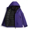 Chaqueta exterior 3 en 1 a prueba de viento e impermeable con forro desmontable de plumón y algodón, adecuada para hombres y mujeres, ideal para senderismo de invierno