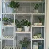 Novo Suporte de Flores de Jardim de Ferro Multicamadas para Interior Casa Varanda Sala de Estar Anti-corrosão Suporte para Vasos de Flores Suporte de Flores