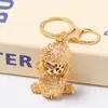 Amazon Poodle Strass Metal Chaveiro Pequeno Pingente Animal do Zodíaco Filhote Yiwu Pequenos Artigos Chaveiro