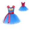 Disfraz de cosplay de Wonder Woman para niños, falda tutú, disfraz de rol, falda tutú de actuación para niñas de Halloween europeo y americano