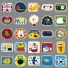 50 adesivos originais fatiados estilo infantil ins coreano, não infringentes, desenhados à mão, criativos, à prova d'água, adesivos decorativos para celular