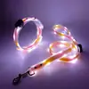 Collar LED Iluminado Mejorado con Siete Modos de Luz de Colores, Recargable, Iluminado por la Noche, Collar para Perro