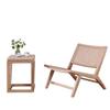 Fuze Furniture Estilo Escandinavo Retro Wabi-Sabi Sala de Estar de Hotel Balcón de B&B Madera Maciza Mimbre Artesanía Sofá Silla Sillón