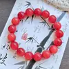 Nuevo Pulsera de Cuenta Redonda Raíz de Bodhi Rubor Difuminado para Hombres y Mujeres Pulsera de Cuentas Budistas Suavidad Envolvente Pulsera Fábrica Venta al por Mayor