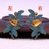 60770 Cobre Hecho a Mano DIY Accesorios Básicos Accesorios para el Cabello Materiales Hanfu 24*39mm Estilo Antiguo Rama de Flores Jingtai