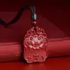 Colgante Pixiu de Mineral Crudo Cinabrio con Alto Contenido de Arena Dorada Púrpura, Adecuado para Hombres y Mujeres en su Año Zodiacal, Collar Regalo Joyería al por Mayor