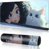 Mouse Pad Grande Mais Vendido Transfronteiriço com Ilustrações de Jogos, Design Espessado com Borda Travada, Mouse Pad Antiderrapante para Desktop para Estudo e Jogos