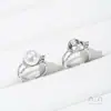Retenção de Cor Forte Anel de Dedo Aberto com Contas Preenchidas com Ouro 14K Formato Especial Moda Luxo Acessível Anel Aberto Suporte para Anel de Pérola Adesivo Artesanal DIY