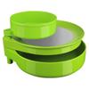 Bandeja magnética verde esmeralda para iscas, caixa de iscas magnética resistente com suporte e fivela de fixação no solo, equipamento de pesca e suprimentos para pesca.