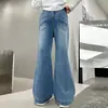 Pantalones Acampanados para Niñas Otoño 2026 Estilo Nuevo Jeans de Cintura Media para Niños Pantalones Largos Sueltos Elegantes Casuales para Niñas