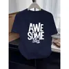 Design único, ombro reto, algodão puro, gola redonda, manga curta, camiseta feminina, moderna e estilosa, top tie-dye azul, verão 2026