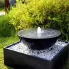 Fuente de Agua de Piedra Jardín de Patio Primavera Fuente de Cuenca de Piedra Cuenca de Piedra Tanque de Peces Estanque Paisaje Japonés Fuente de Agua Circulante