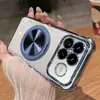 Adecuado para soporte giratorio de 360 grados Xiaomi 17 Funda de teléfono transparente Redmi Note 15 Pro Cubierta antica anti-caídas 14K90 Modelo nuevo