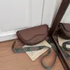 Bolso bandolera retro casual de un solo hombro tipo sillín para mujer, color liso, único, gran capacidad, novedad 2026, texturizado, nuevo estilo de moda