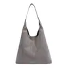 Bolso de Ante para Hombro Otoño 2026 para Mujer, Gran Capacidad, Bolso Tote Simple y Versátil para el Trabajo, Bolso de Mano y Bolso de Hombro de Color Sólido