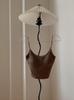 Camisole de Seda Gelada com Copo de Ar Cruzado, Tubo, Base, Costas Bonitas, Ajustado, Roupa de Menina Quente, Anti-deslocamento, Cinto Feminino com Copo