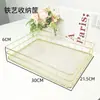 Cesta de Armazenamento Criativa Estilo Ins Cesta de Armazenamento de Ferro Nórdico Estrutura de Armazenamento para Mesa de Casa Cesta de Arranjo Estrutura de Armazenamento para Joias