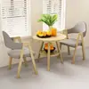 Mesa de chá e cadeiras para varanda, mesa e cadeiras simples para sala de jantar em casa, mesa redonda pequena de camada dupla, conjunto de mesa e cadeiras de lazer para loja de milk tea, mesa e cadeiras para reunião