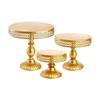 Amazon Mesa de sobremesa de ferro de três peças Ornamentos Expositor Bandeja de bolo Chá Snack Rack Cold Dinner Tea Break Table