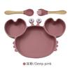 Plato de Cena de Silicona con Forma de Cangrejo, Plato Dividido con Ventosa para Bebé, Vajilla Infantil, Plato para Comida Complementaria de Bebé, Superventas Transfronterizo