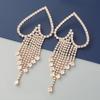 Nuevos aretes de tuerca personalizados irregulares en forma de corazón de AliExpress, exquisitos aretes vintage de borla con diamantes de imitación, arete 05