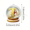 Letra Bola de Cristal Amarilla Acrílico Colgante para Coche Adorno para Árbol de Navidad Decoración del Hogar Espejo Retrovisor