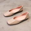 Zapatos Planos de Charol para Mujer, Nuevos de Otoño, Slip-on Casual Perezosos, Punta Cuadrada, Planos, para Estudiantes, Celebridades de Internet, Modernos, de una Sola Capa