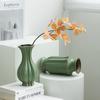 Shumen Jarrón Decorativo de Cerámica Vintage para Flores Secas Hidropónico Sala de Estar Arreglo Floral Pasillo Mueble de TV Lujo Ligero Decoración de Alta Gama