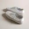 Zapatos Blancos de Seda de Nicho Español para Mujer Slip-on de Dos Vías 2026 Nuevos Planos Casuales Cómodos Zapatos de Maternidad
