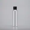 Botellas de Plástico Transparentes con Tapa abatible en stock 30 50 100ml Flexibles para Loción Cosmética Botellas Dispensadoras con Tapa de Mariposa