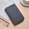 Capa de Passaporte em Couro PU em Estoque com Fivela, Multifuncional, Durável, Anti-Magnético, Antifurto, Porta-Documento de Identidade Bolsa para Passaporte