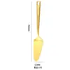 Juego de utensilios de cocina de acero inoxidable engrosado impresión láser oro rosa no magnético cuchara para sopa pala para saltear cuchara juego completo venta al por mayor de fábrica