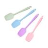 En stock silicona tamaño pequeño integrado forma de T espátula de silicona raspador de grado alimenticio pala para crema cuchillo cabeza cuadrada pala en forma de T