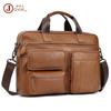 Maletín Portátil Vintage de Cuero Genuino Personalizado de Fábrica, Bolsa de Hombro para Negocios, Bolso Cruzado Casual para Hombre, Bolso de Cuero para Hombre