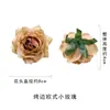Paquete de Materiales para Guirnalda Hecha a Mano con Pequeñas Flores de Rosa Estilo Europeo Borde Quemado Retro para Hacer Adornos Florales para Salón de Bodas