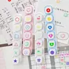 Sellos de Botón Personalizados para Diarios, Sellos Perforadores Creativos de Dibujos Animados Lindos, Materiales DIY, Sellos de Seis Cuadrículas, Sellos de Bloques de Construcción
