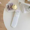 Meias Doces com Laço Estilo Ballet para Mulheres, Finas e Respiráveis para o Verão, Meias Japonesas com Babados até a Panturrilha