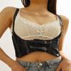 Nueva Correa de Cintura de Encaje Negro y Cuero con Doble Hebilla Europea y Americana Transfronteriza para Mujer, Correa para Cubrir la Cintura, Vestido Camisa Versátil