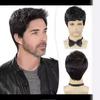 Peluca transfronteriza para comercio exterior, para hombre, de cabello corto, gris, de alta temperatura, estilo de moda, de seda, gris, para hombre.