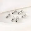 Acero Inoxidable Bambú Cuentas con Agujero Pasante Galvanoplastia al Vacío Oro 18K Acero de Titanio Pulsera Collar Cuentas Accesorios para Joyería DIY