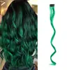 Extensões de Cabelo Cacheado Tingido Colorido para Pendurar na Orelha no Atacado, Um Cartão de Mechas para Mulheres, Mechas Naturais Invisíveis, Mechas Rosas