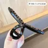 Presilha de cabelo garra para primavera e verão, grampo de cabelo feminino, estilo coreano, novo modelo 2026, preto, elegante, adiciona volume, presilha tubarão extragrande