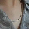Cadena de Hueso de Serpiente Simple Nueva Personalidad de Nicho Moda Collar de Moda para Hombres y Mujeres Versátil Moda Cadena Pierkin Superpuesta