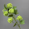 Bolas de Neve Artificiais Flor Única Haste Cruzada Adereços para Fotografia de Casamento Flor de Seda Fábrica Flor Bola de Neve Artificial Cores Múltiplas Disponíveis
